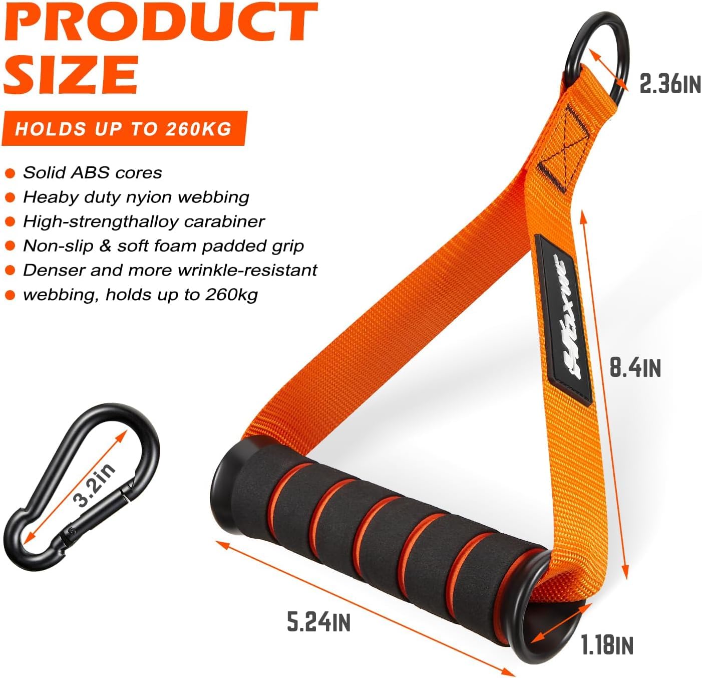 HOXWC Poignées d'exercice de gym, accessoires de poignée de rechange pour poulies de machine à câble, bandes de résistance et entraîneur de force, accessoires de préhension parfaits pour système de HOXWC Poignées d'exercice de gym, accessoires de poignée de rechange pour poulies de machine à câble, bandes de résistance et entraîneur de force, accessoires de préhension parfaits pour système de