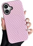 ZTOFERA for iPhone 13/14 Case Fit for MagSafe, Dots Pattern-White | Built in Magnetic Support Magnetic Accessory | Cute Polka Dot Pattern | Hard PC Back+Soft Layer Dual Protective Phone Case
