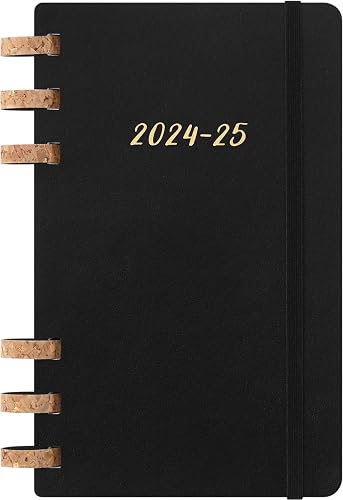 Moleskine Academic Monthly Planner 2024-2025, Weekly and Monthly 12-Month Planner, University Agenda with Soft Cover, Black Color, Large Format 15 x 21 cm