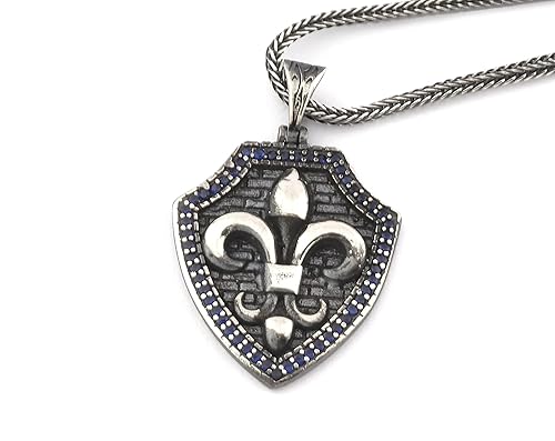 Miniatura 1 de Silver Flor De Lis Necklace Mens Jewelry Gift Birthday New Year Gift Womens Accessory Necklace Christmas Gift