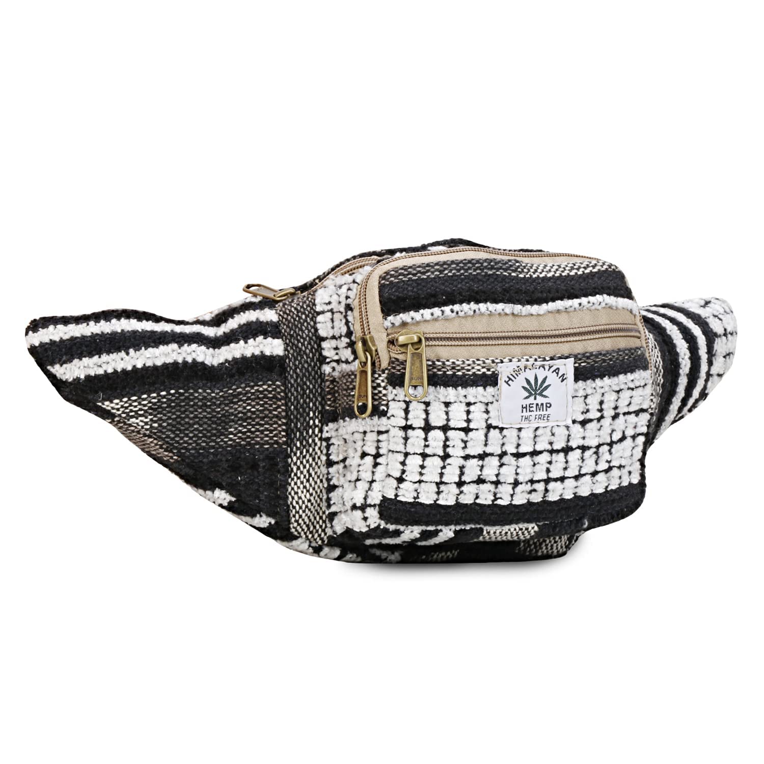 Su-Man Hemp Fanny Pack,Adjustable Waist and Multiple Pockets,Waist Bag & for all purpose