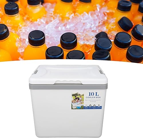 Miniatura 7 de Enfriador portátil aislado, enfriador duro pequeño de 10 litros con asa, a prueba de fugas, lonchera aislada al aire libre para picnic, campamento,