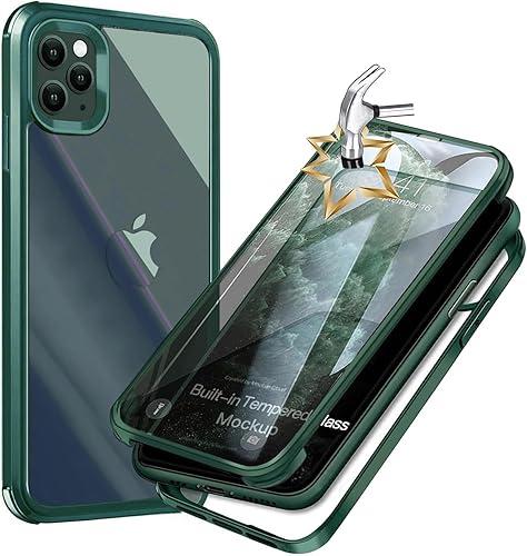 Miniatura 20 de UBUNU Funda para iPhone 12 Pro Max con protector de pantalla [vidrio templado 9H integrado], protección de cuerpo completo 360 cubierta protectora