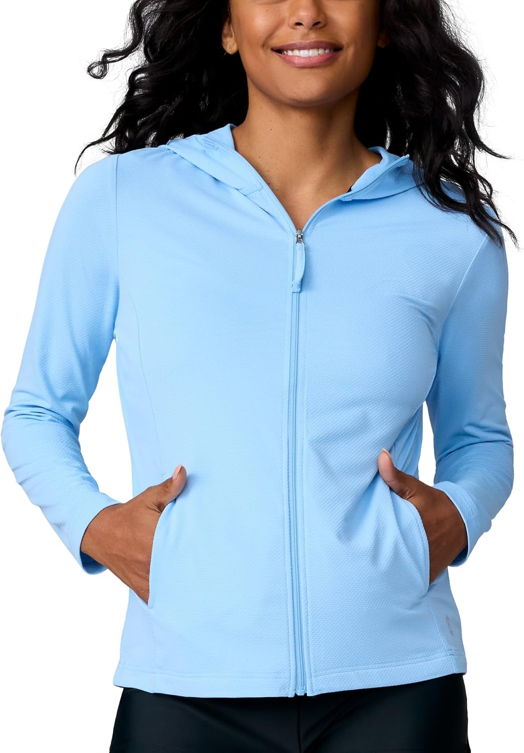 Free Country Women's Fleece Pullover Hoodie Soft Stretch Sweatshirt Adjustable Drawcord Hood Cozy Hoodie Women-Luxe Easy Fit