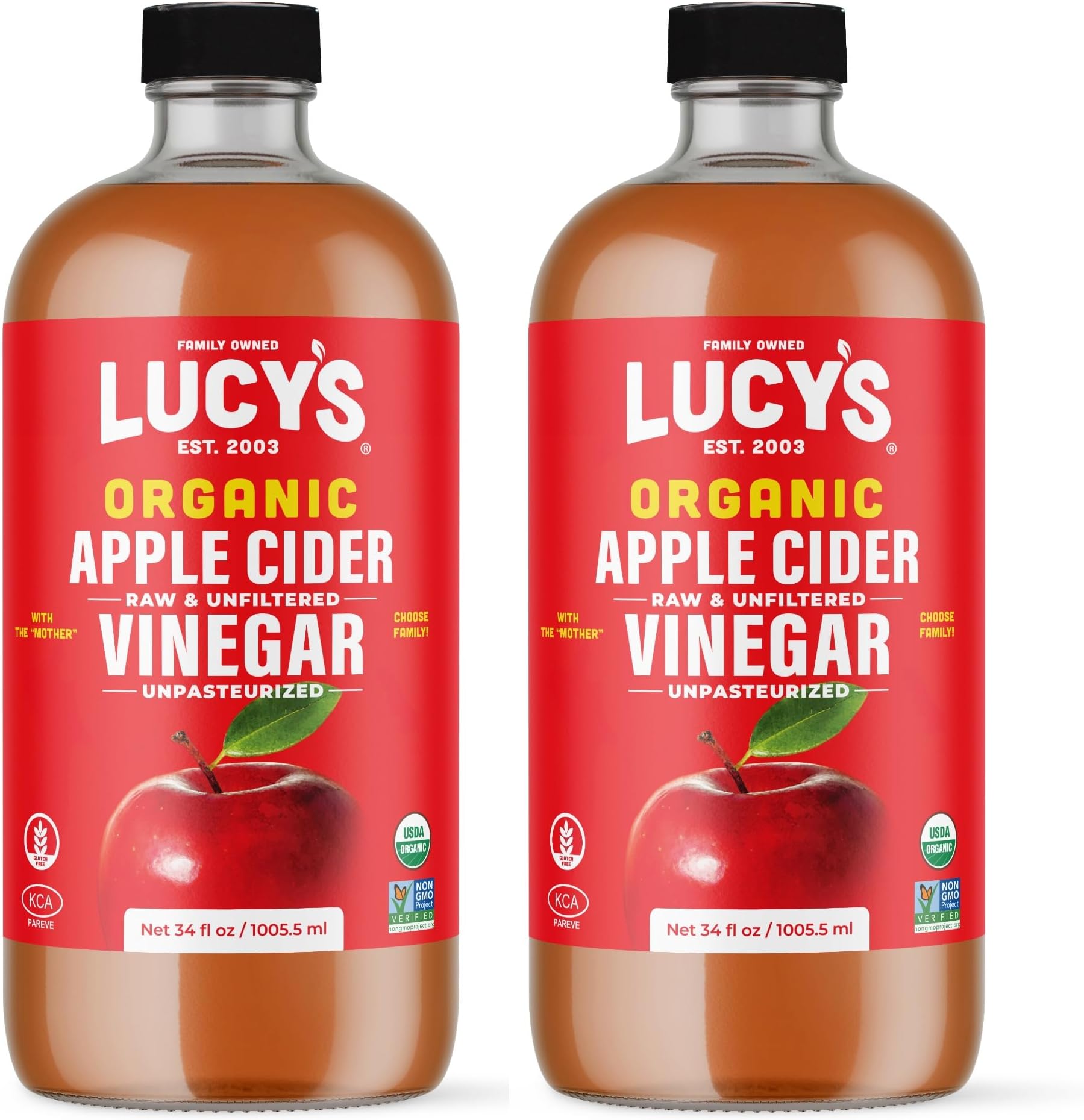 Bragg Organic Raw Apple Cider Vinegar, 32 oz (Pack of 2