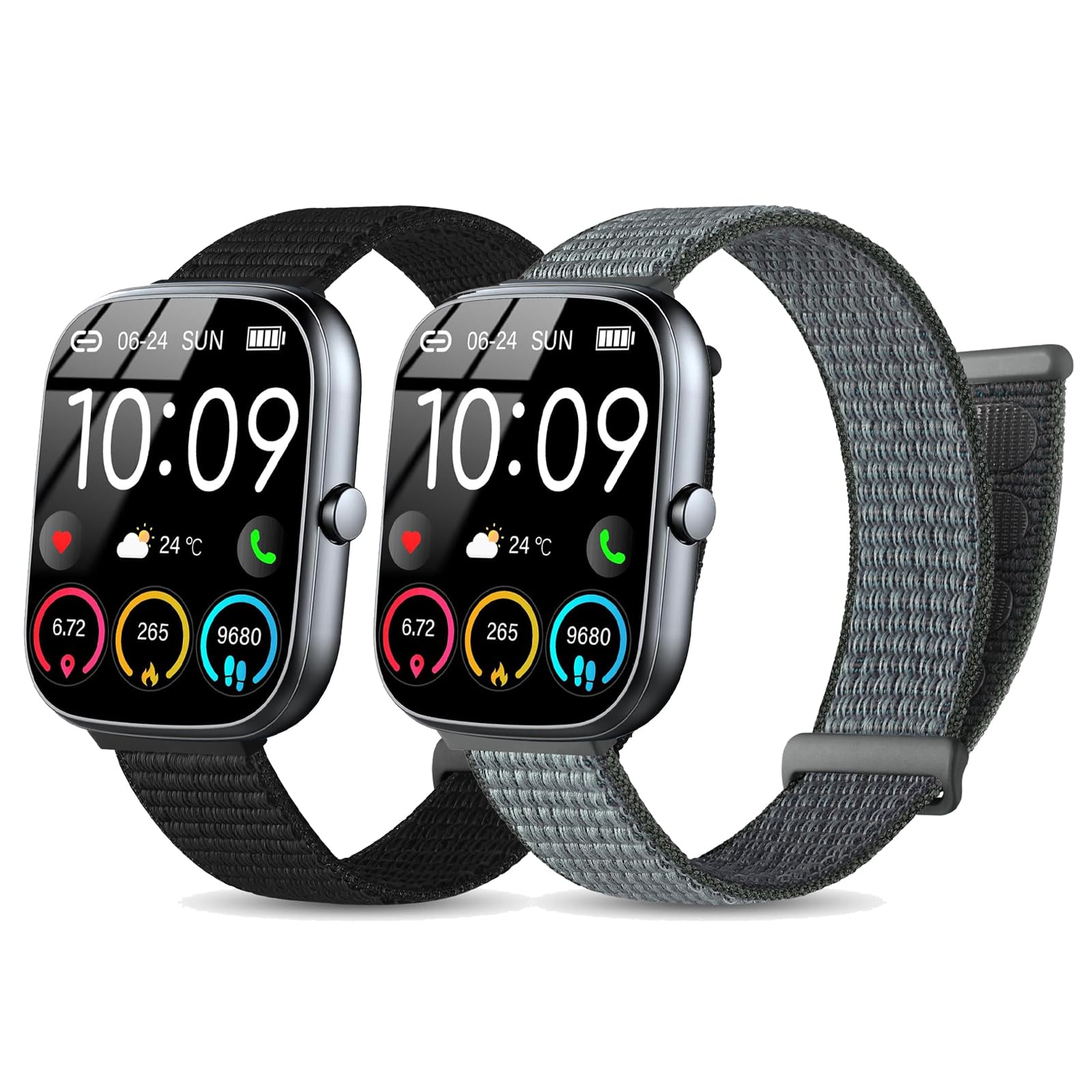 SUGARJAR 22mm Nylon Bands Compatible with IDW19 IDW16 IDW13 IDW21 IDW25 IDW26 Quick Release Straps for Fitpolo Gloryfit