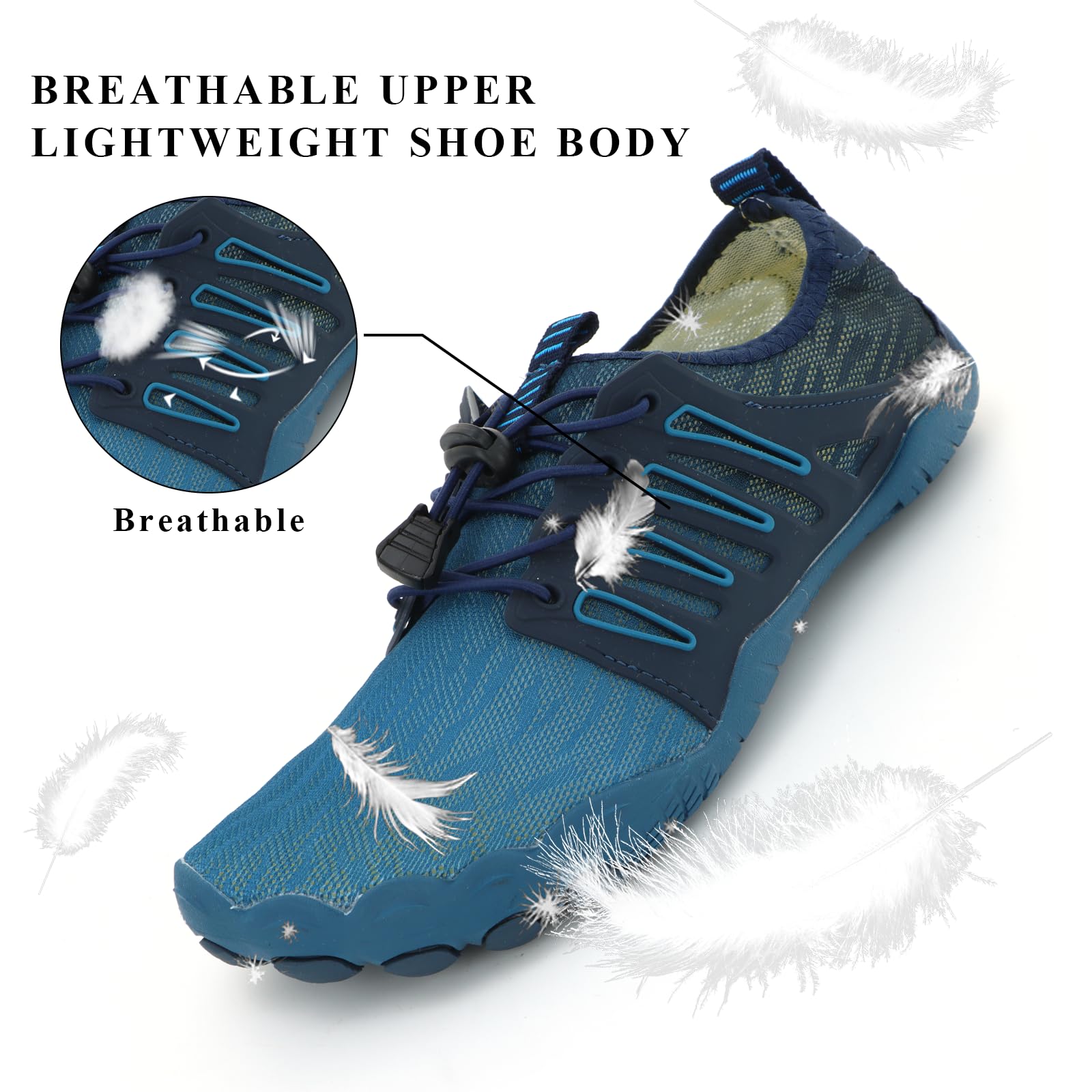 Chaussures d'eau pour Femmes, Chaussures Légères de Natation de mer pour Hommes, Chaussure Unisexe Pieds Nus à Séchage Rapide pour Le Surf, la Plongée, Le Yoga