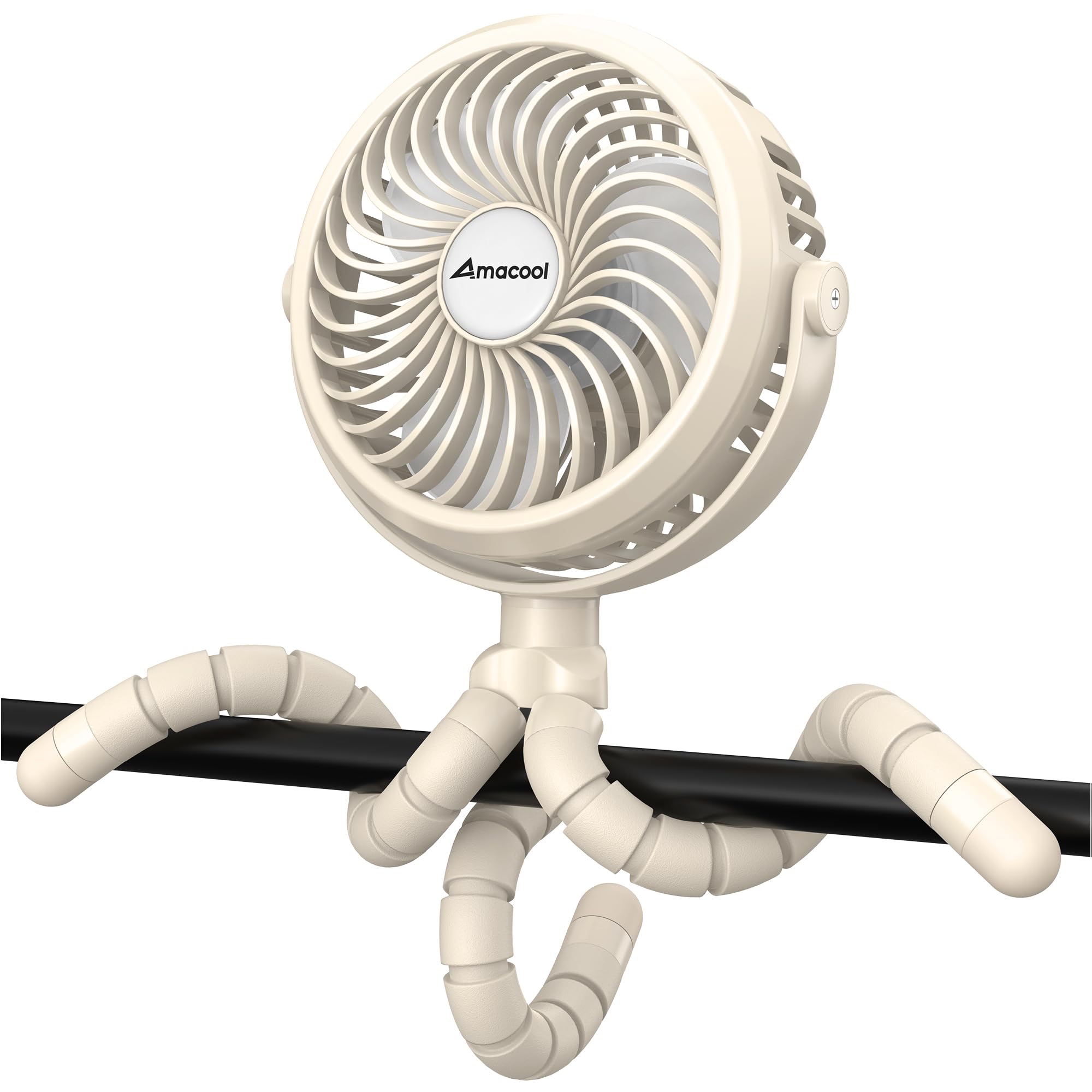 AMACOOL Battery Operated Stroller Fan, Portable Clip On Fan Rechargeable