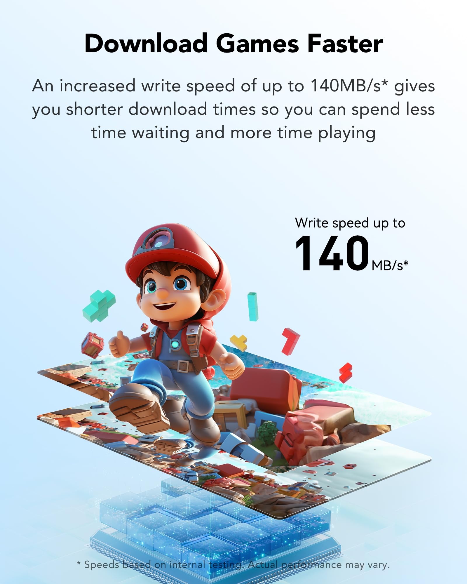 Lexar Play Carte Micro SD 1To, microSDXC UHS-I, jusqu'à 205 Mo/s Lecture, 140 Mo/s écriture, Classe 10, U3, V30, A2, vidéo 4K, Carte Haute Vitesse pour Switch/appareils de Jeu Portables/Smartphones