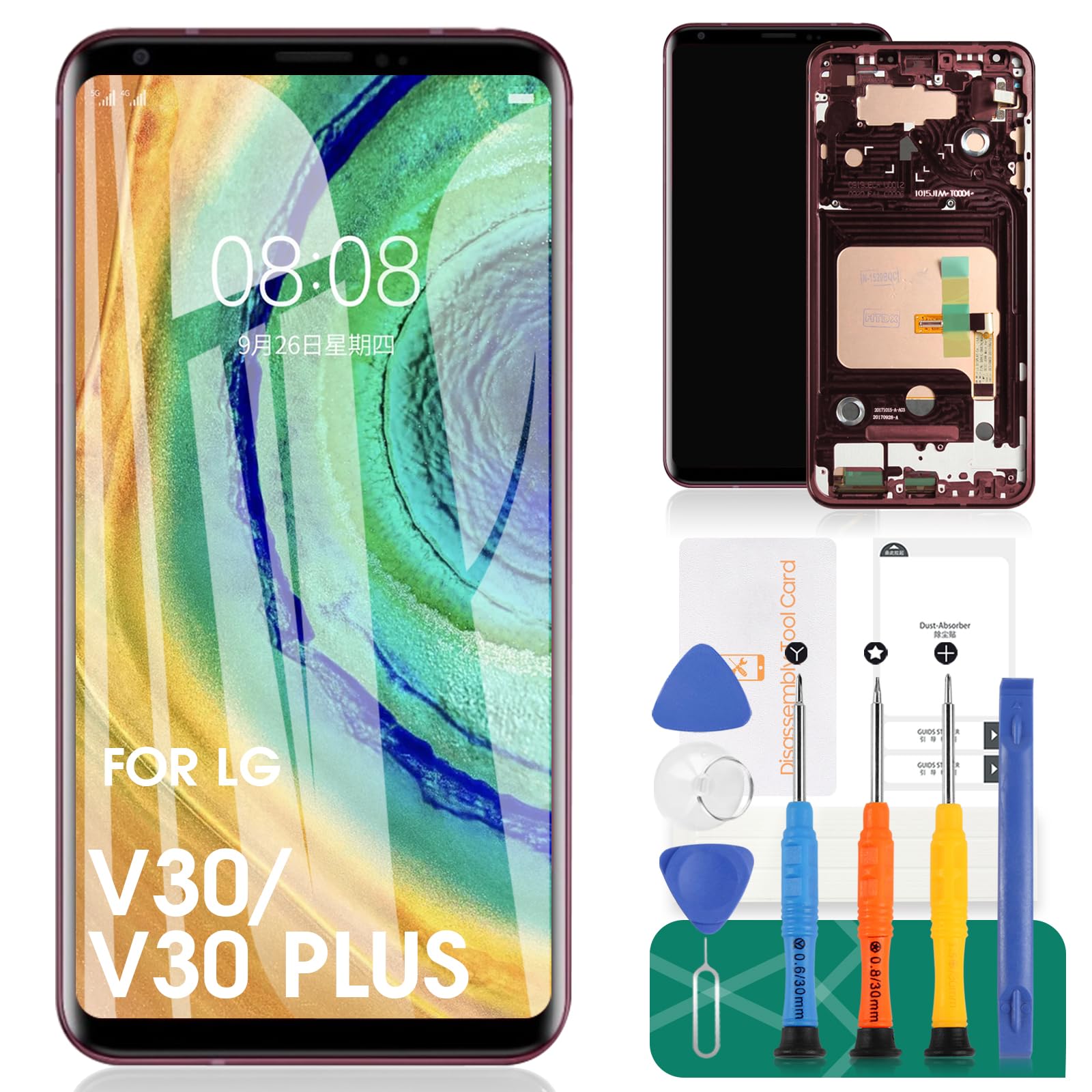 LG Electronics - 【B】L-01K/V30+/352129090320806 Amazon.com: for LG V30 Screen Replacement for LG V30 LCD