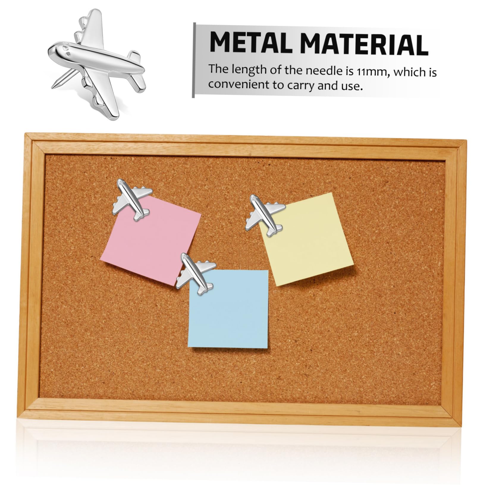 Gatuida 5 Sätze Dreidimensionales Metallflugzeug Bürodeko Bürozubehör Gestecknadeln Stecknadeln Für Korktafel Ohrring-beiträge Reißnägel Aus Metall Stecknadeln Für Die Wand Stück * 5