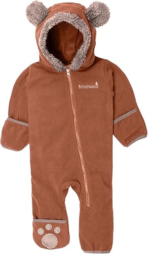 Miniatura 6 de Snonook Fleece Baby Bunting Unisex Baby Pram with Hood, Fold-Over Mittens & Footies, Baby Winter Suit - Fleece Baby Coats