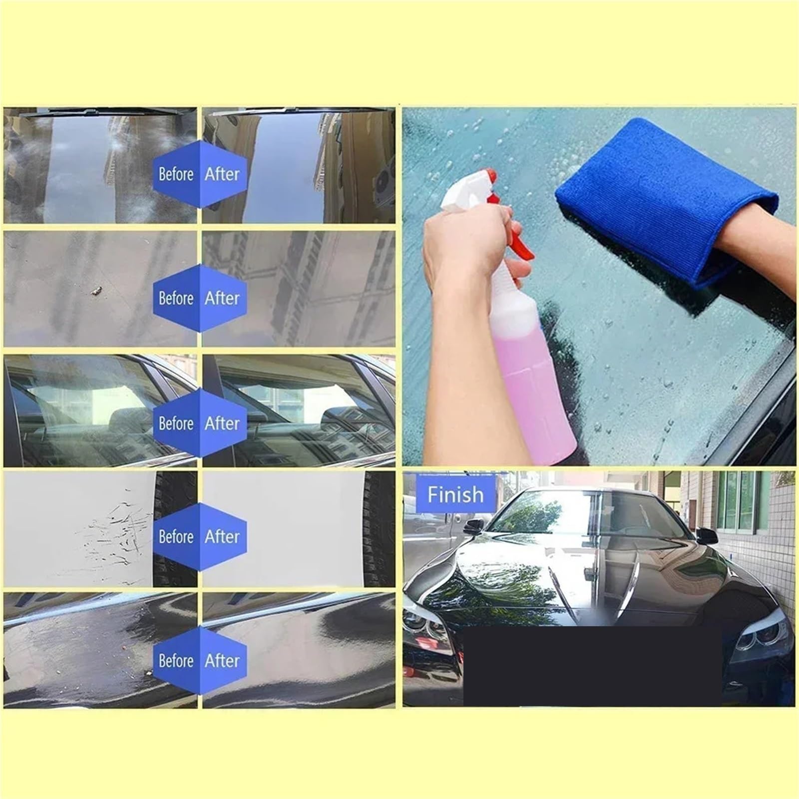 2 Stück Design Clay Bar Mitt for Die Autowäsche