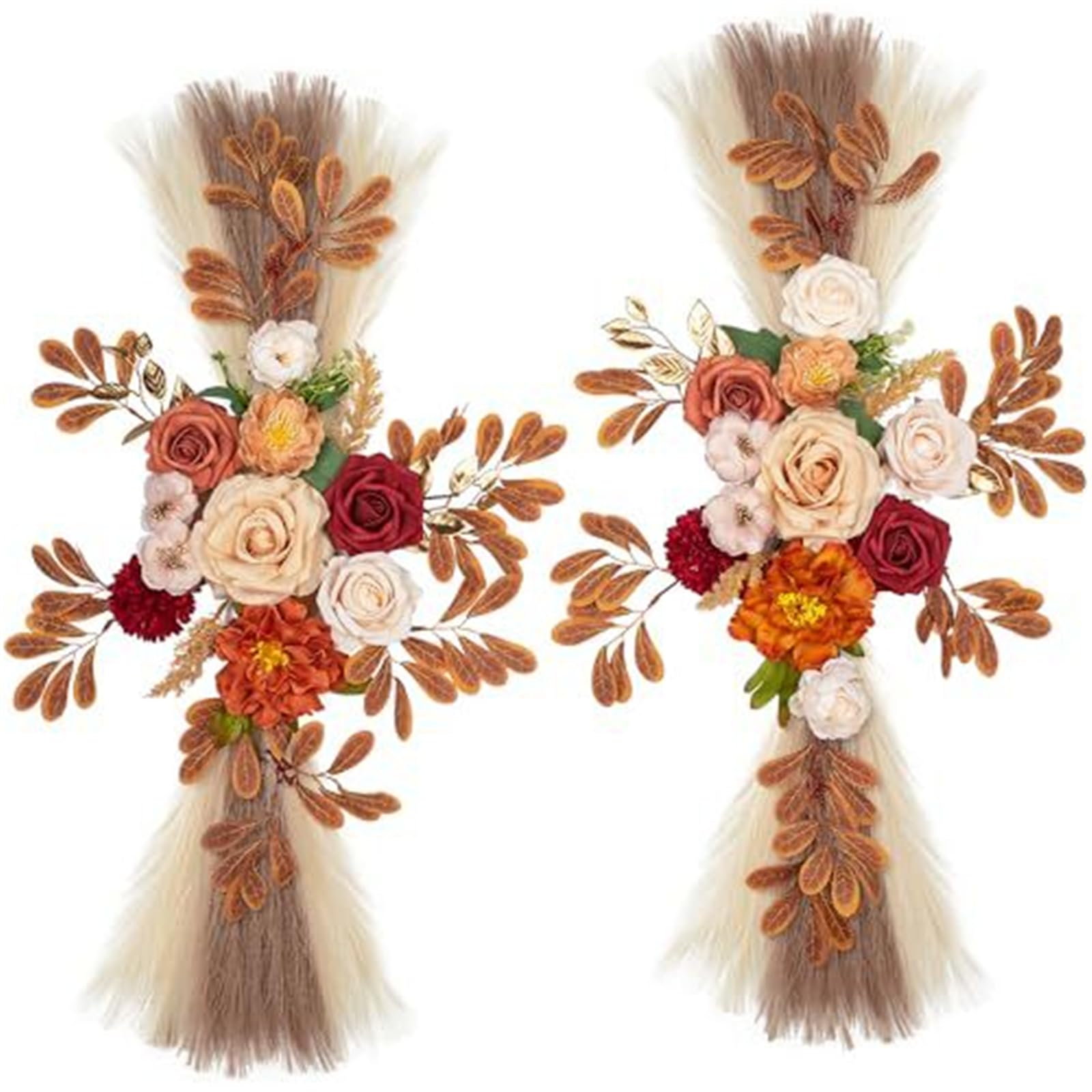 Kaeltsyn Multi Use Silk Rose Clusters Welcome Sign for Ceremony Backdrop or Wedding Archway Decoration Archway Flower Wedding Aisle Roses