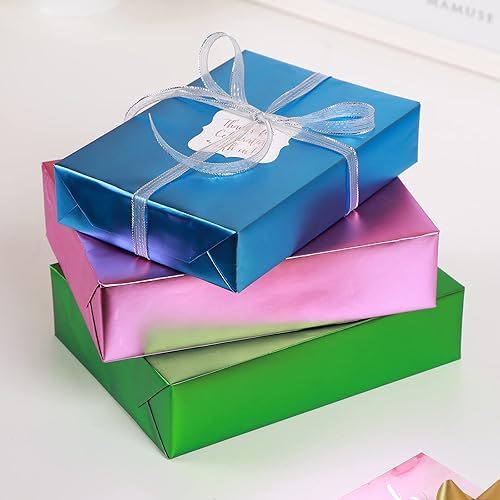 Vista 105 de RUSPEPA Papel de regalo metálico blanco roto, papel mate de color sólido, perfecto para bodas, cumpleaños, Navidad, baby shower, 17 pulgadas x 32.8