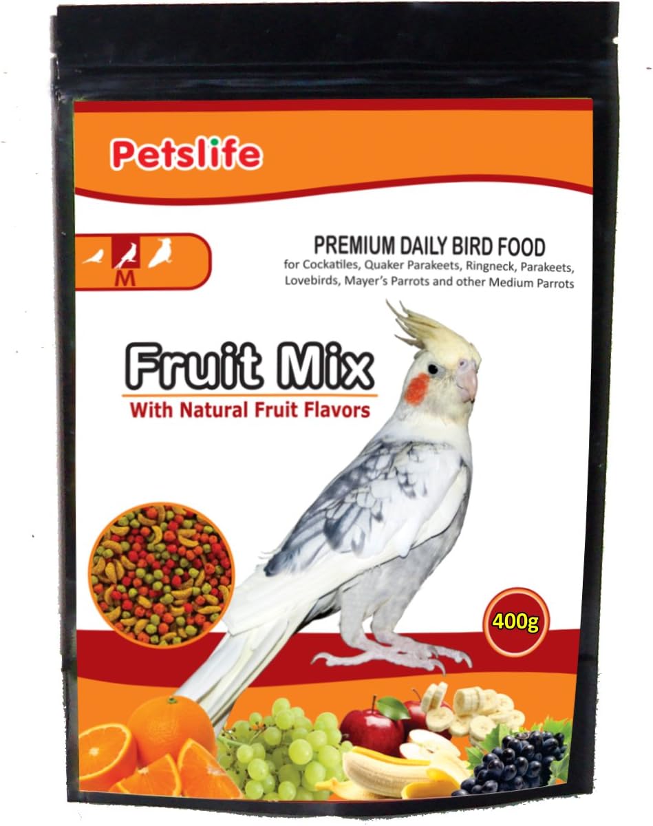 PETSLIFE premium daily bird food - Fruit mix, 400g