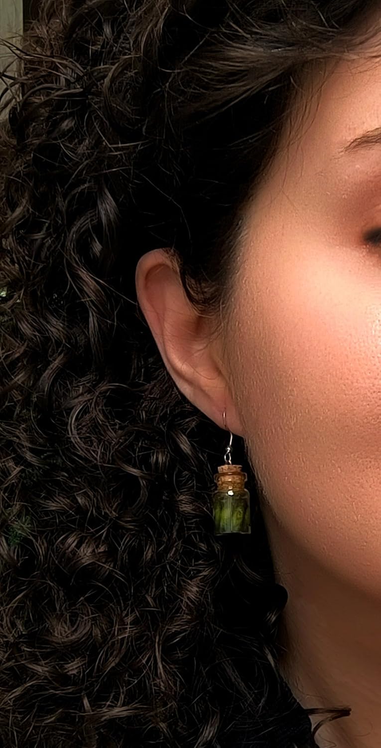 Handmade Pickle Jar Earrings/Jar Of Pickle Earrings/Dill Pickle Dangle Earrings/Pickle Lover Gift/Miniature Food Earrings/Pickle Jewelry/Pickle Gift