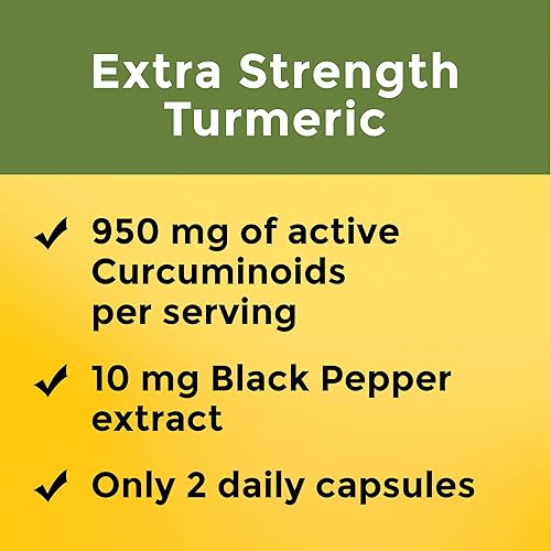 Miniatura 3 de Nature Made Curcumina de cúrcuma extra fuerte con pimienta negra, 1000 mg de extracto de cúrcuma por porción (estandarizado al 95% de