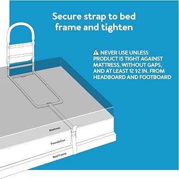 Carex Adult Bed Rails for Elderly Assistance - Bed Hand Rails - Bed Safety Rails for Seniors - Adjustable to Fit Twin, Full, Queen and King Size Beds