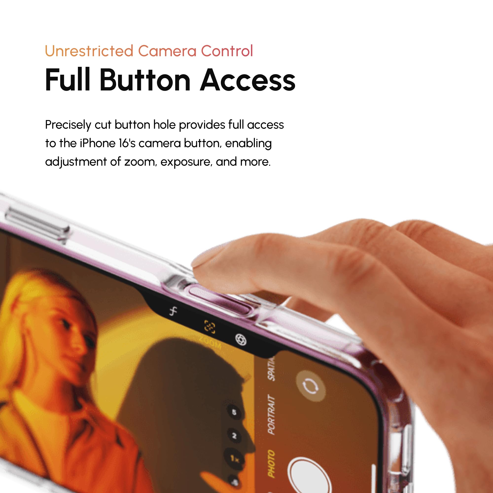 ShiftCam Custodia per fotocamera compatibile con iPhone 16, supporto per obiettivo integrato, custodia magnetica, per scattare foto mozzafiato istantaneamente (trasparente, iPhone 16 Pro Max)