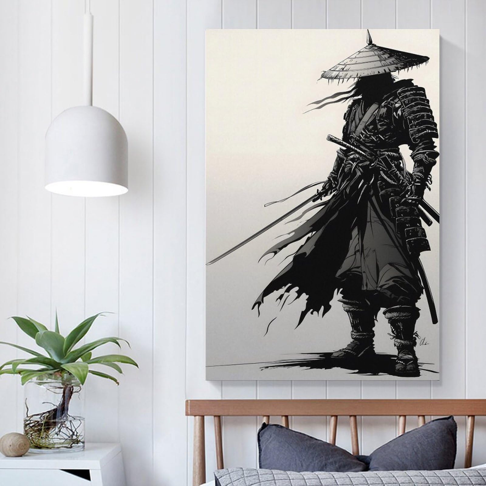 Amazon.com: A Japanese Samurai In Full Armor, Wearing Traditional