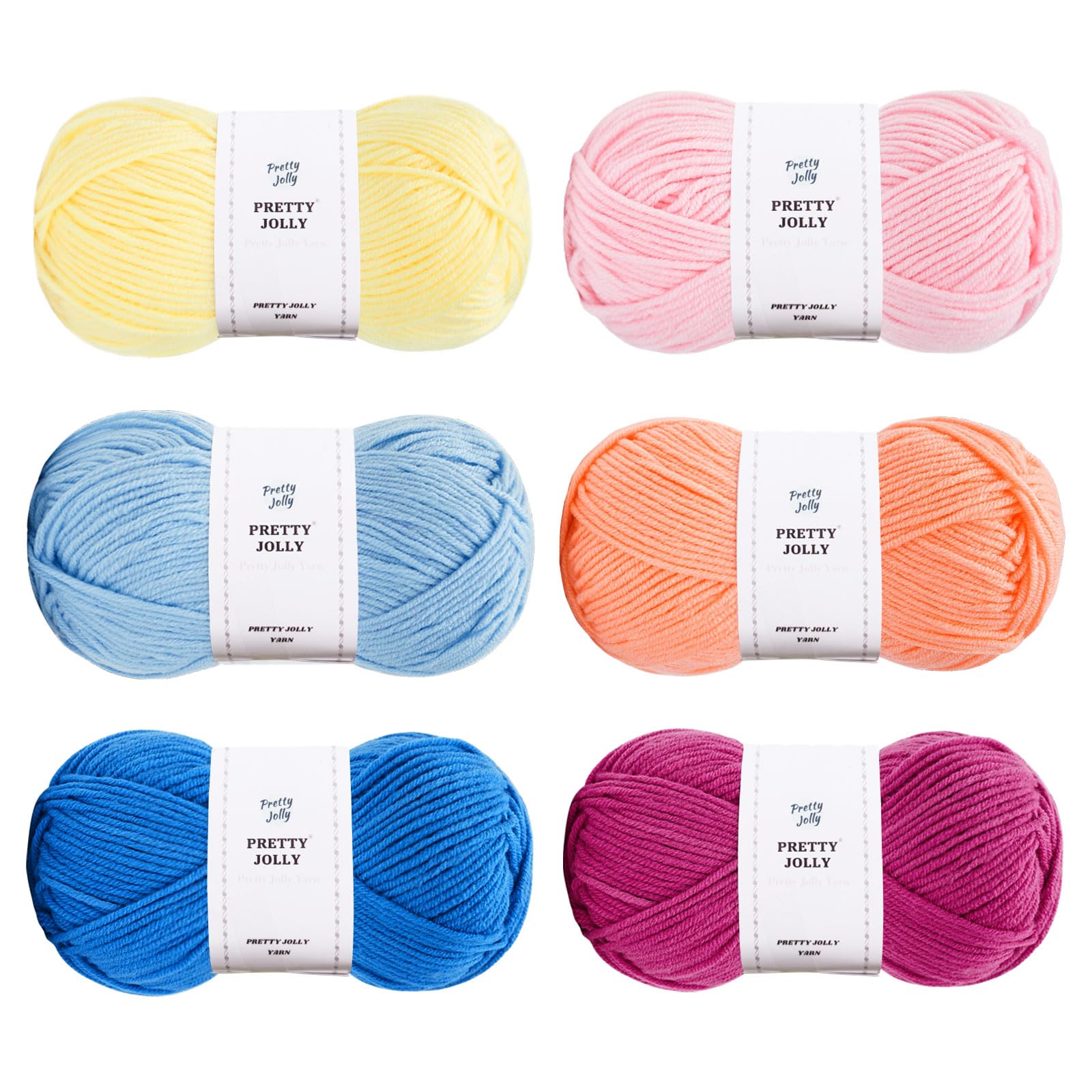 Kit de démarrage de projet de bricolage Pretty Jolly | Fil bonbons pour crochet cadeau enfants