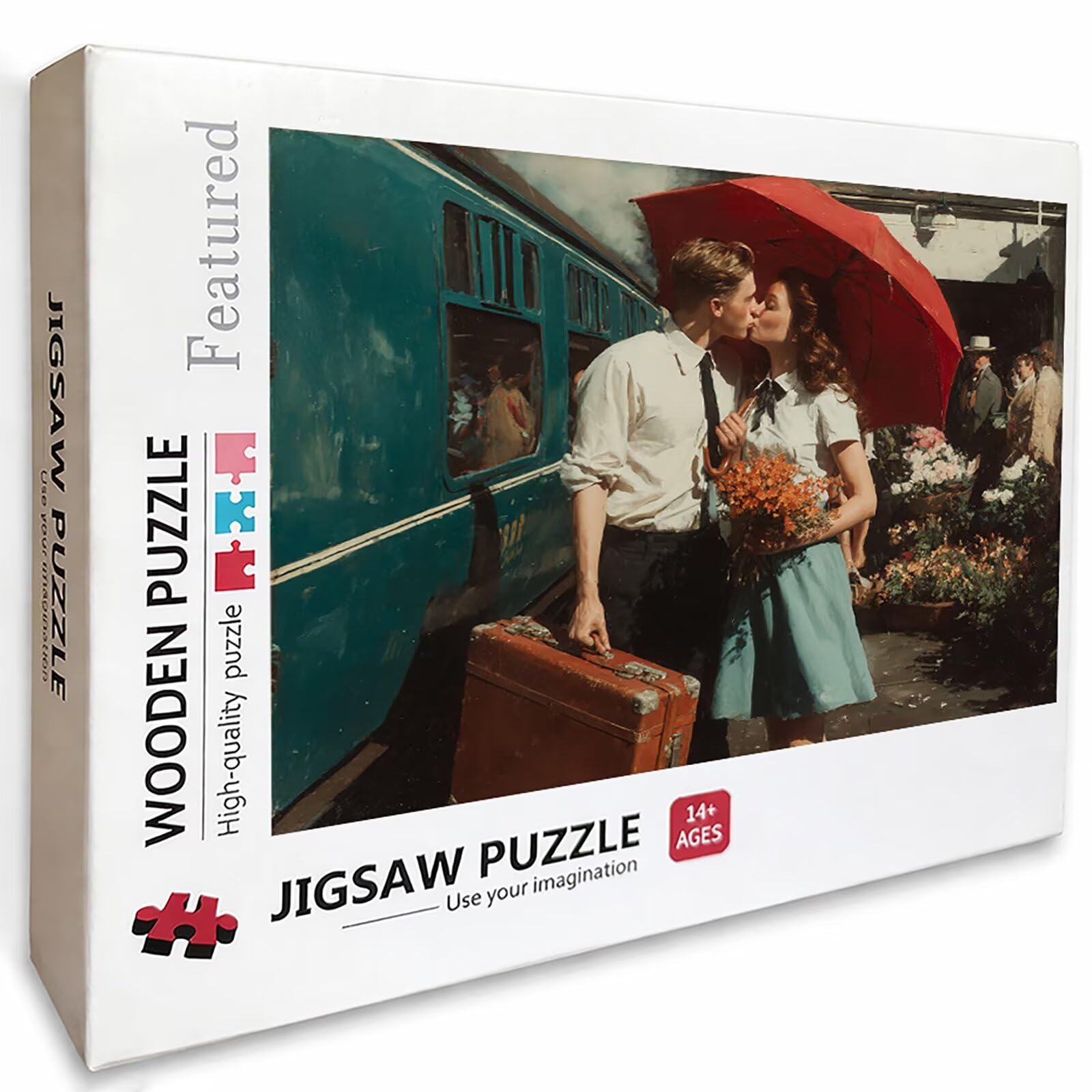 Puzzle Arte con Scatola Donna, Amore Puzzle Legno 2000 Pezzi Adulti 99x70cm, Attività di Intrattenimento ad Alta Difficoltà, DIY Classici Gioco, Jigsaw Per Tutta La Famiglia, Estate Regalo, 0-2590