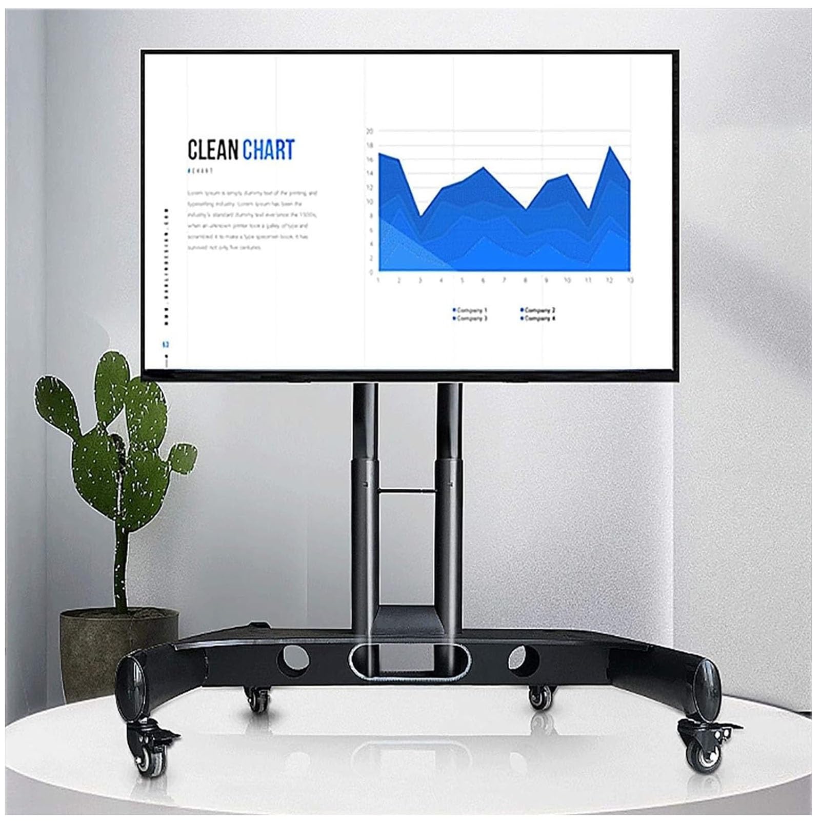 Chariot TV mobile sur roulettes pour le salon et le bureau