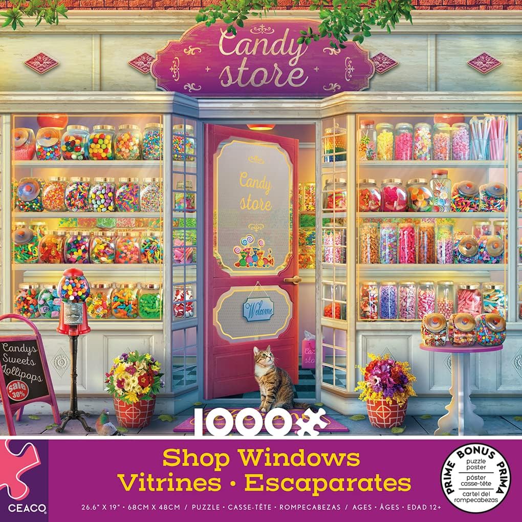 Ceaco - Shop Windows - Candy Store - 1000 Piece Jigsaw Puzzle