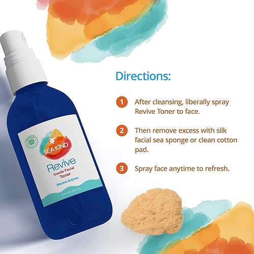 Miniatura 6 de Revive - Tónico facial, tóner facial con activos marinos (algas marinas), aloe vera y pomelo, limpiador de piel, minimizador de poros y tóner