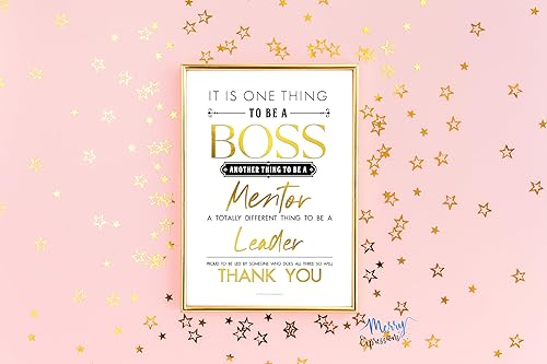 Miniatura 9 de Regalo para jefe mentor líder, marco de metal de 9 x 12 pulgadas, para hombres y mujeres, regalo de Navidad o día del jefe, decoración de escritorio