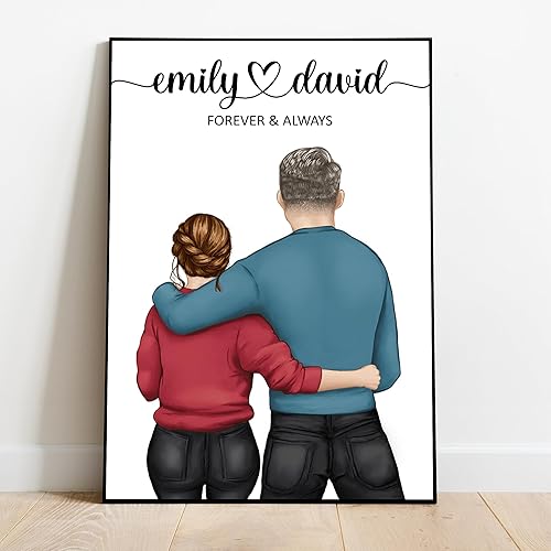 Miniatura 8 de Póster personalizado para parejas de películas foto personalizada de pareja de mejor amiga regalo de San Valentín para ella regalo personalizado