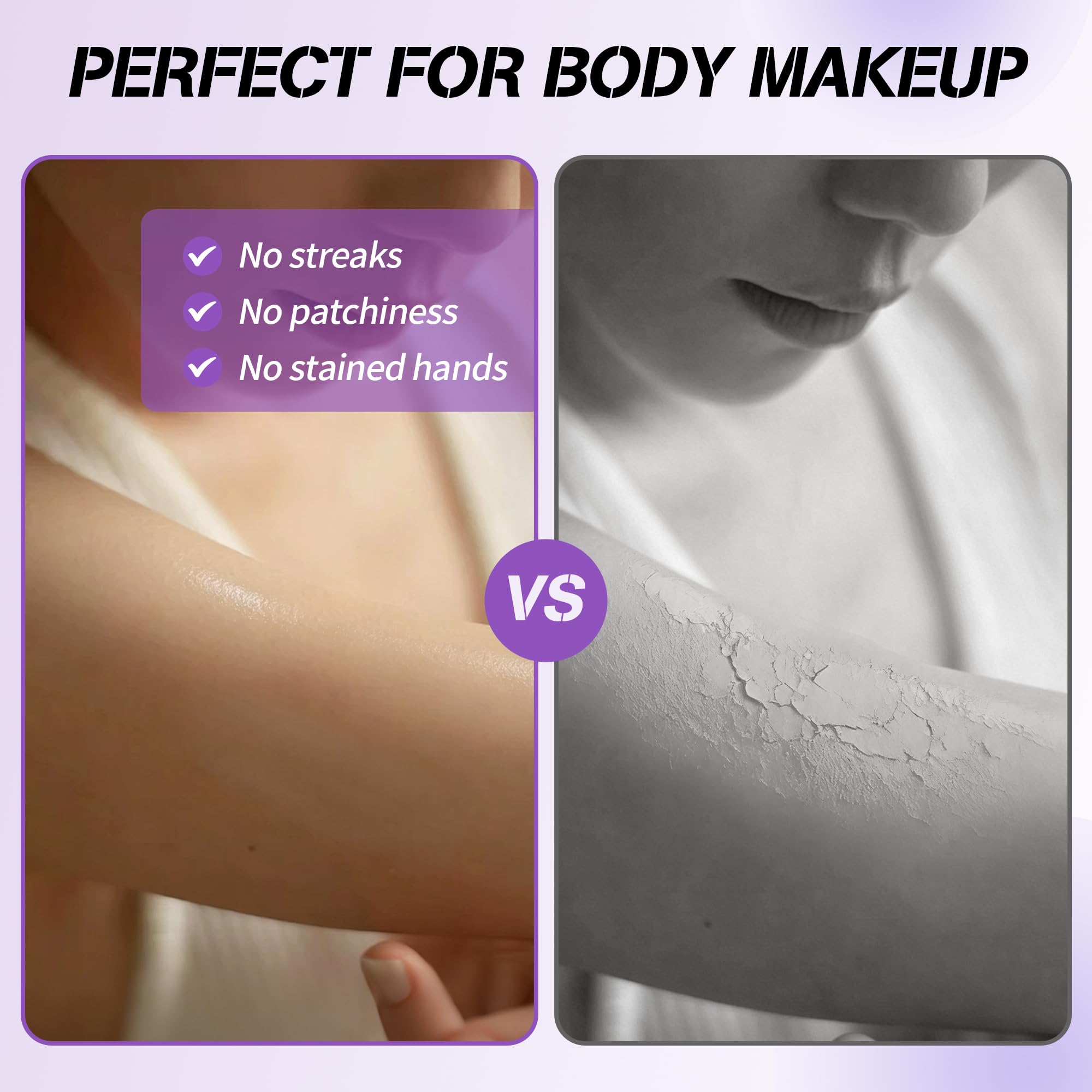 Brocha de maquillaje corporal, brocha Kabuki grande para el cuerpo, 4.5 pulgadas, extra grande, de cabeza ancha, para autobronceador, aplicador de mezcla de maquillaje de piernas que proporciona un