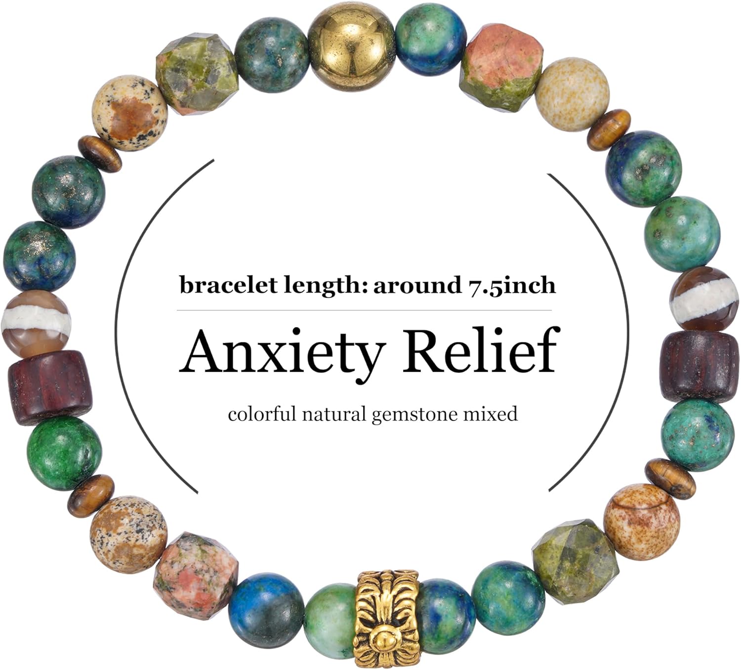 Plumiss Boho Bead Bracelet for Women, Handmade Natural Stone Gold Silver Beaded Colorful Bracelets Trendy Jewelry Gifts for Lover, Mom, Friends - Image 5