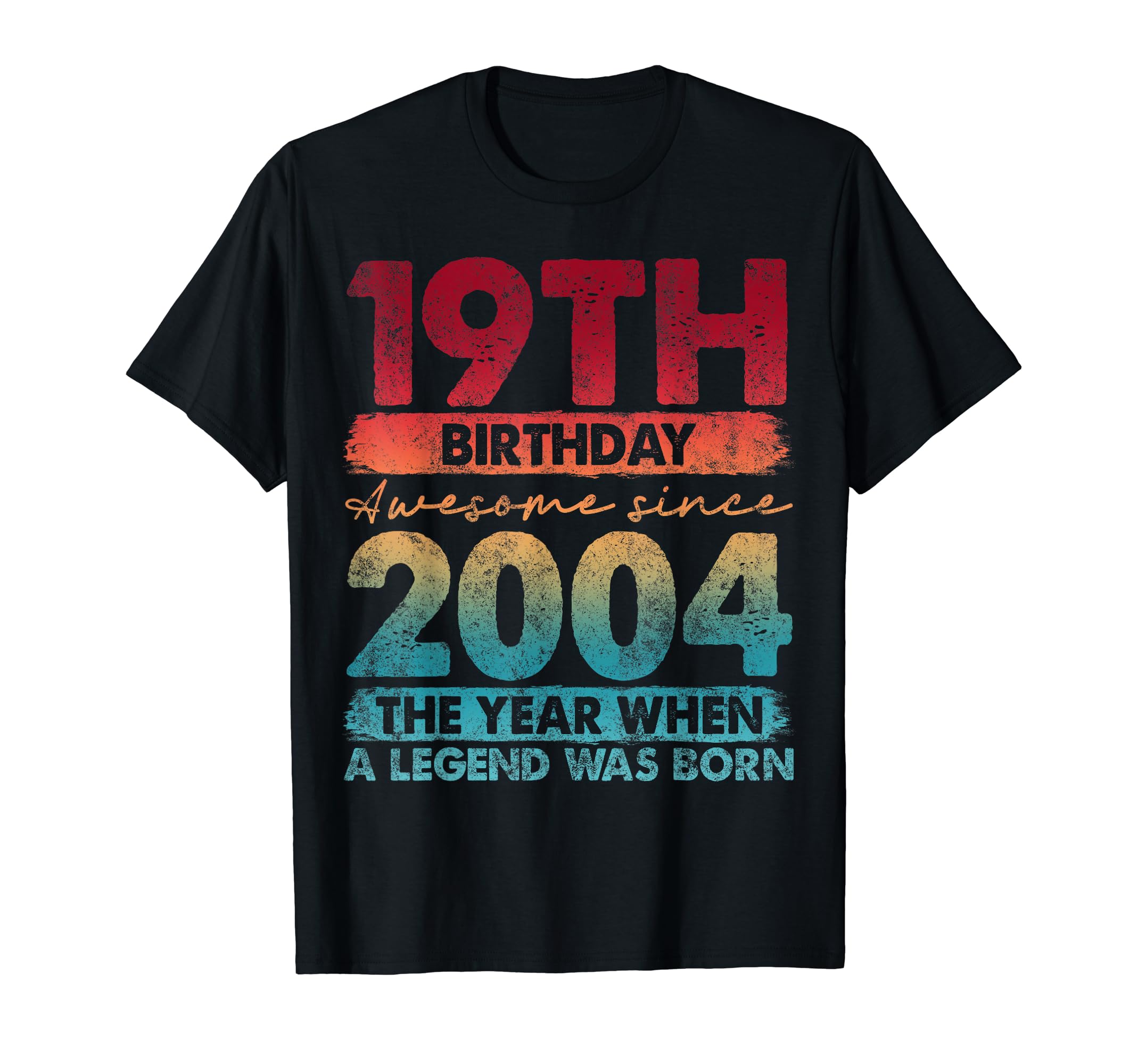Vintage 2004 19 Year Old Gifts Limited Edition 19th Birthday T-Shirt