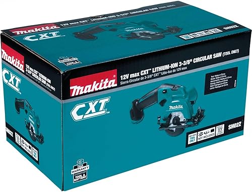 Miniatura 8 de Sierra circular inalámbrica Makita con batería de iones de litio CXT de 12V Max 3-38 pulgadas color verde azulado SH02Z
