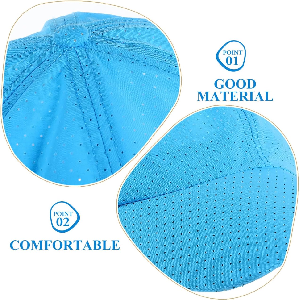 FRCOLOR Baseball Cap for Quick-Dry Breathable Sunshade Hat Sky-Blue | Outdoor Activities for Running and Hiking Summer Walking Cycling Golfing Workout Sky for Men and Women Blue