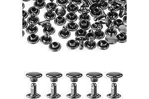 200 Sets Leather Rivet Double Round Caps Metal Tubular Rivets Cloths DIY...
