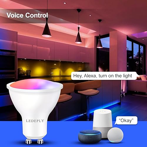 Miniatura 2 de Bombilla inteligente GU10 compatible con Alexa, Google Home, SmartThings, bombillas LED WiFi de 5 W, cambio de color, no requiere concentrador,