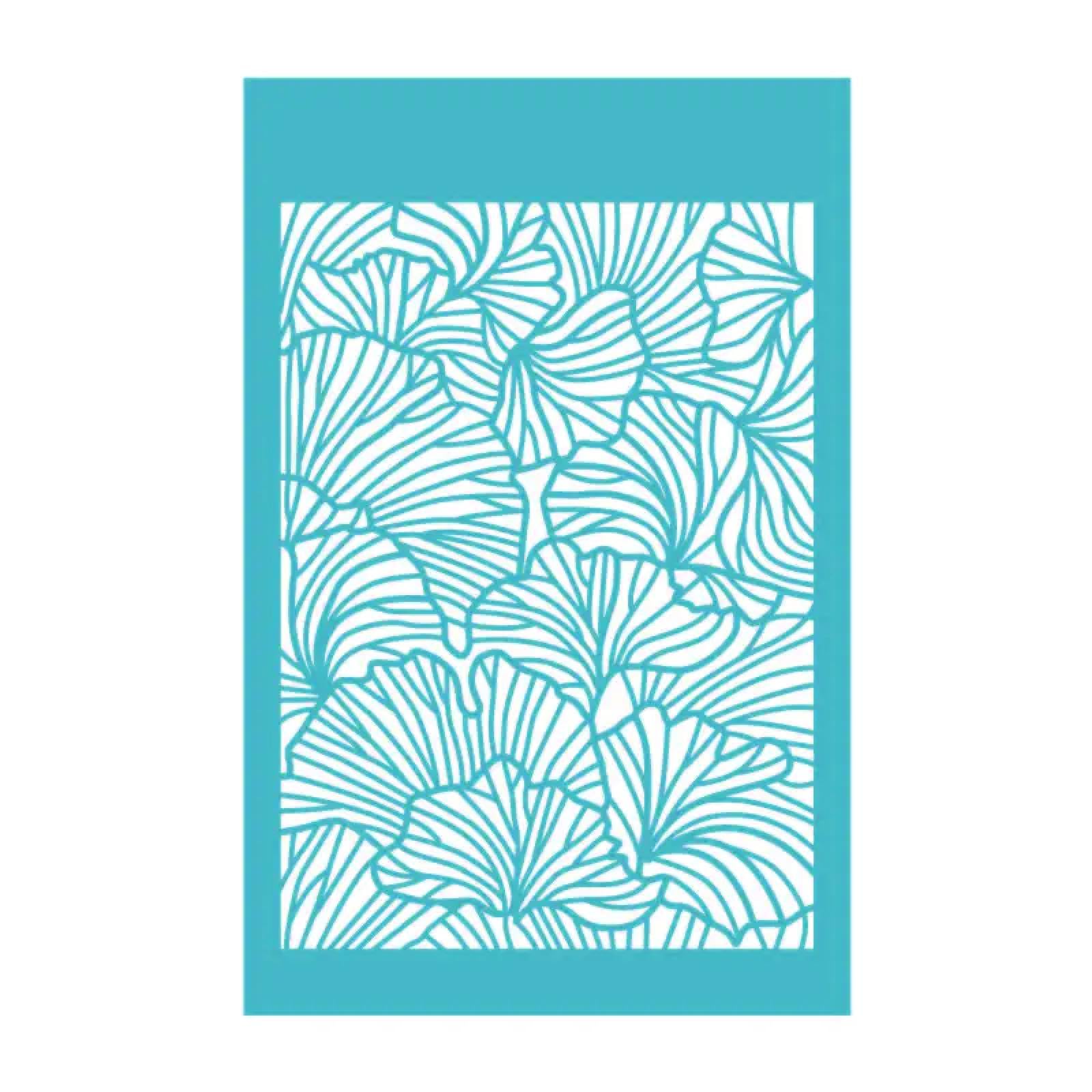 MANGOUSONG Screen Printing Kit,10.7x7cm Petal Silk Screen Stencils for Polymer Clay Reusable Silkscreen Print Kit Mesh Stencils Transfer Crafts Printing Jewelry