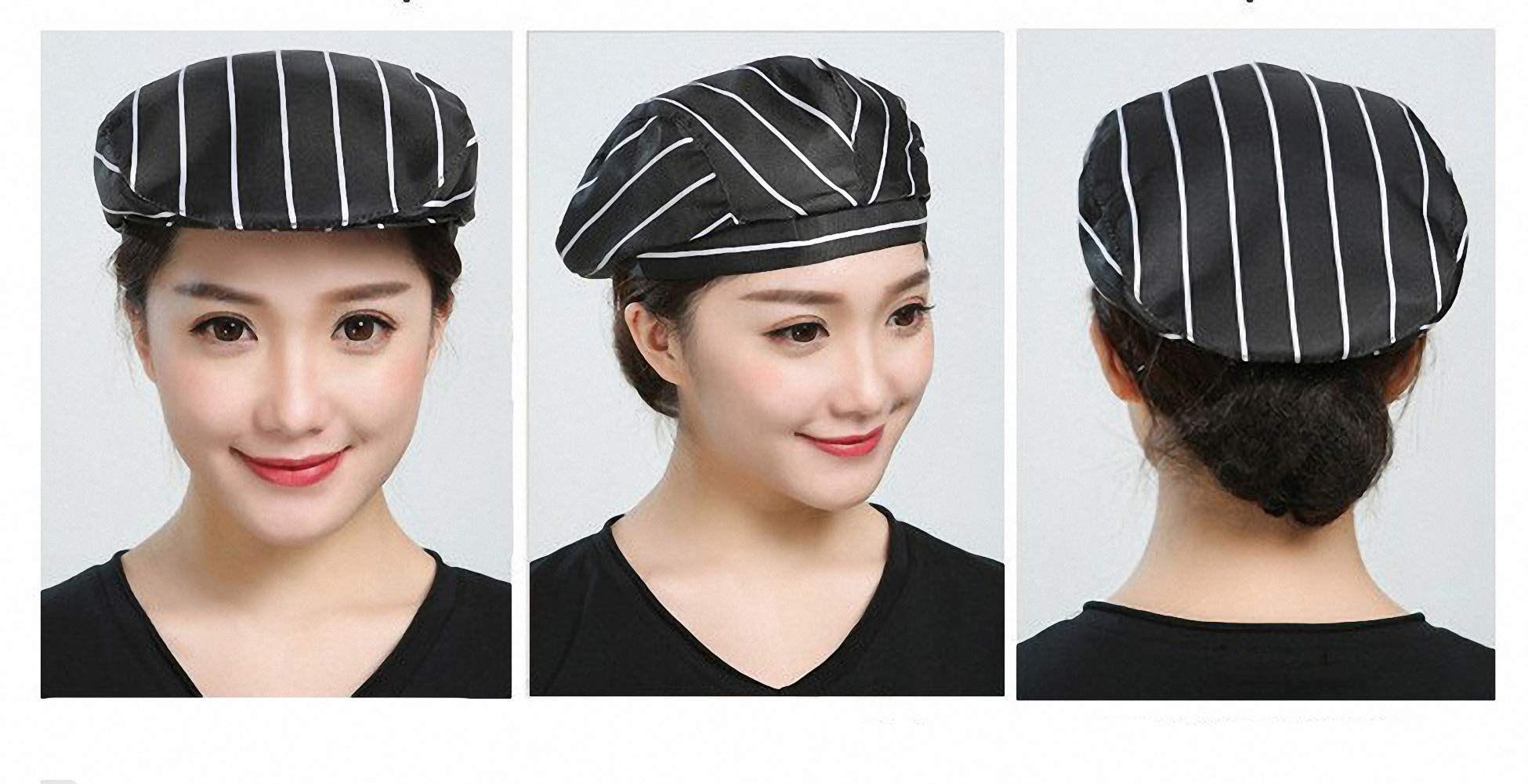 2Pcs Kitchen Premium Chef Cap Hat Creative Beret Hat for Catering Cook Bakers