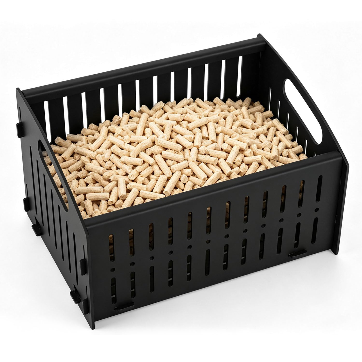 Cestino per pellet per camino e stufa a legna, 28 x 20 x 17 cm