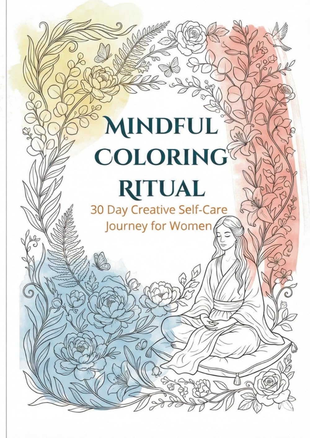 Mindful Coloring Ritual: 30-Day Creative Self-Care Coloring Book for Women