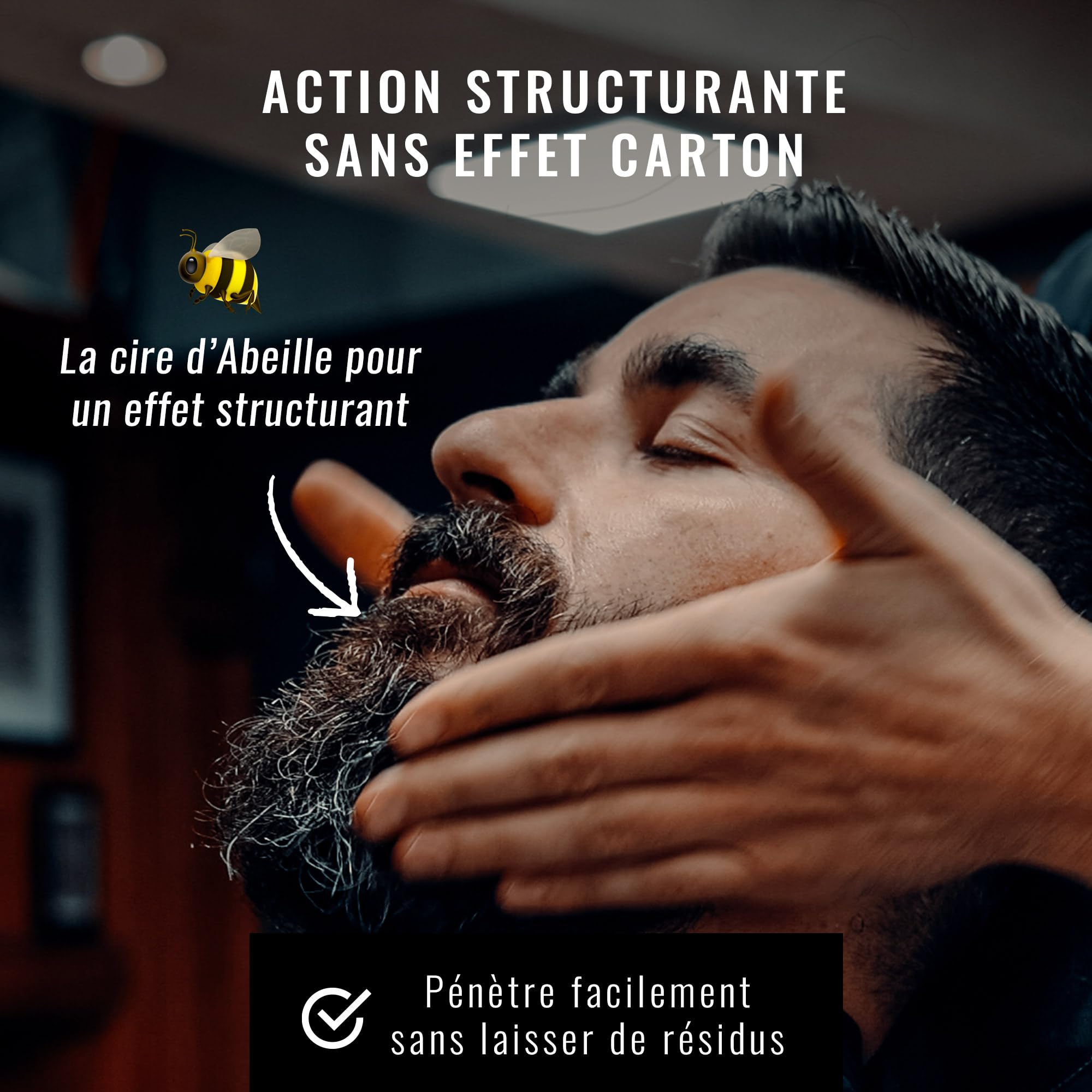 Tonsor & Cie - Baume à Barbe Orient 50 ml - Soin Barbe Hydratant & Disciplinant - Beurre de Karité, Cire d’Abeille & Vitamine E - Parfum Ambre Rouge & Vanille - Naturel - Formulé et Fabriqué en France