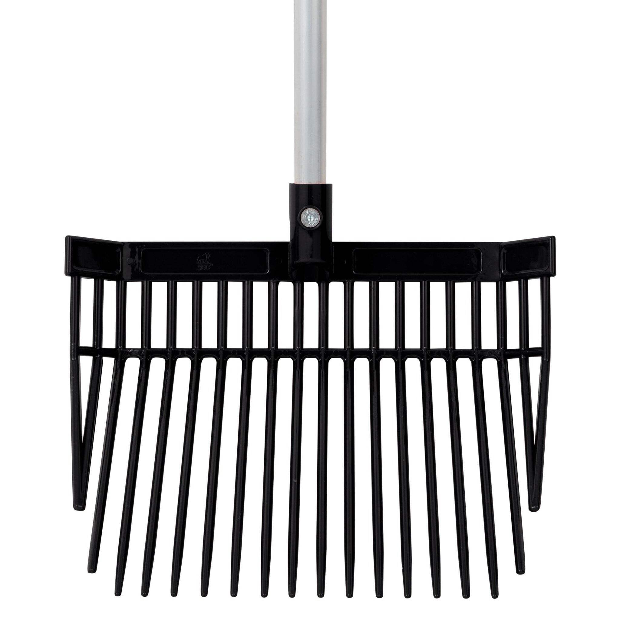 Red Gorilla Replacement Bedding Fork Head Only in Black for PC Bedding Fork Spare Part Durable Polycarbonate 20 Strong Tines for Stable Horses Manure and Bedding Lightweight