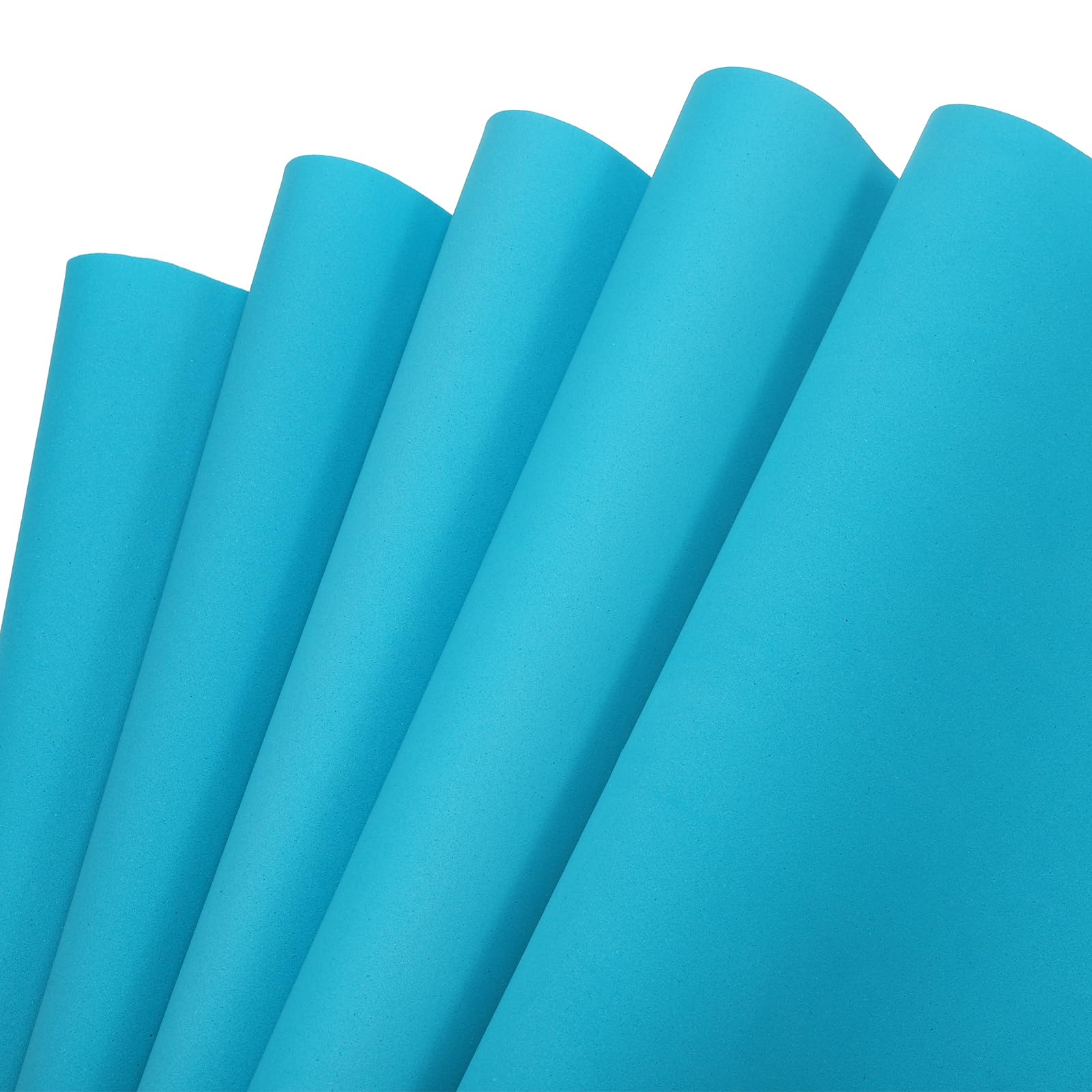 Mousse EVA bleu lac 50x90 cm en lot de 5 feuilles de 1mm pour loisirs créatifs
