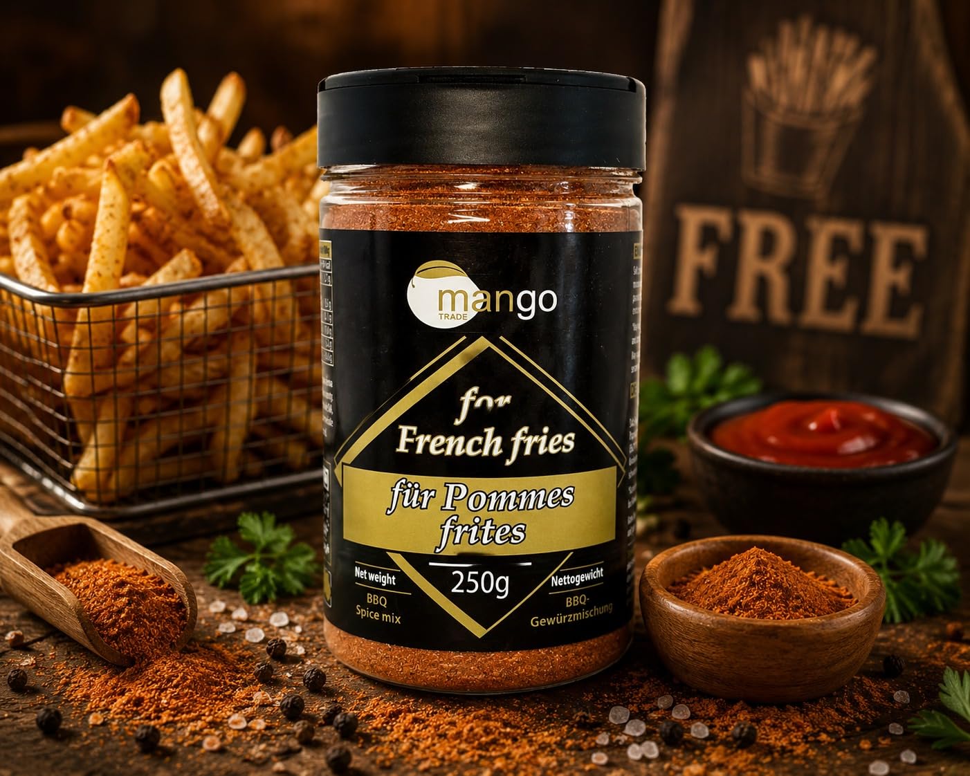Grillgewürz Geschenkset – 6 Premium Gewürzmischungen für BBQ, Steak, Chicken Wings, Schweinefleisch, Pommes, SPG (Salz-Pfeffer-Knoblauch) – Natürliche Gewürzmischung, ideal als Geschenk für Grillfans