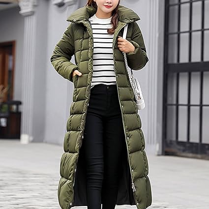 Damen Winterjacke Lang Mit Kapuze - Warm Gefütterter Wintermantel Wasserdicht Für Kalte Tage
