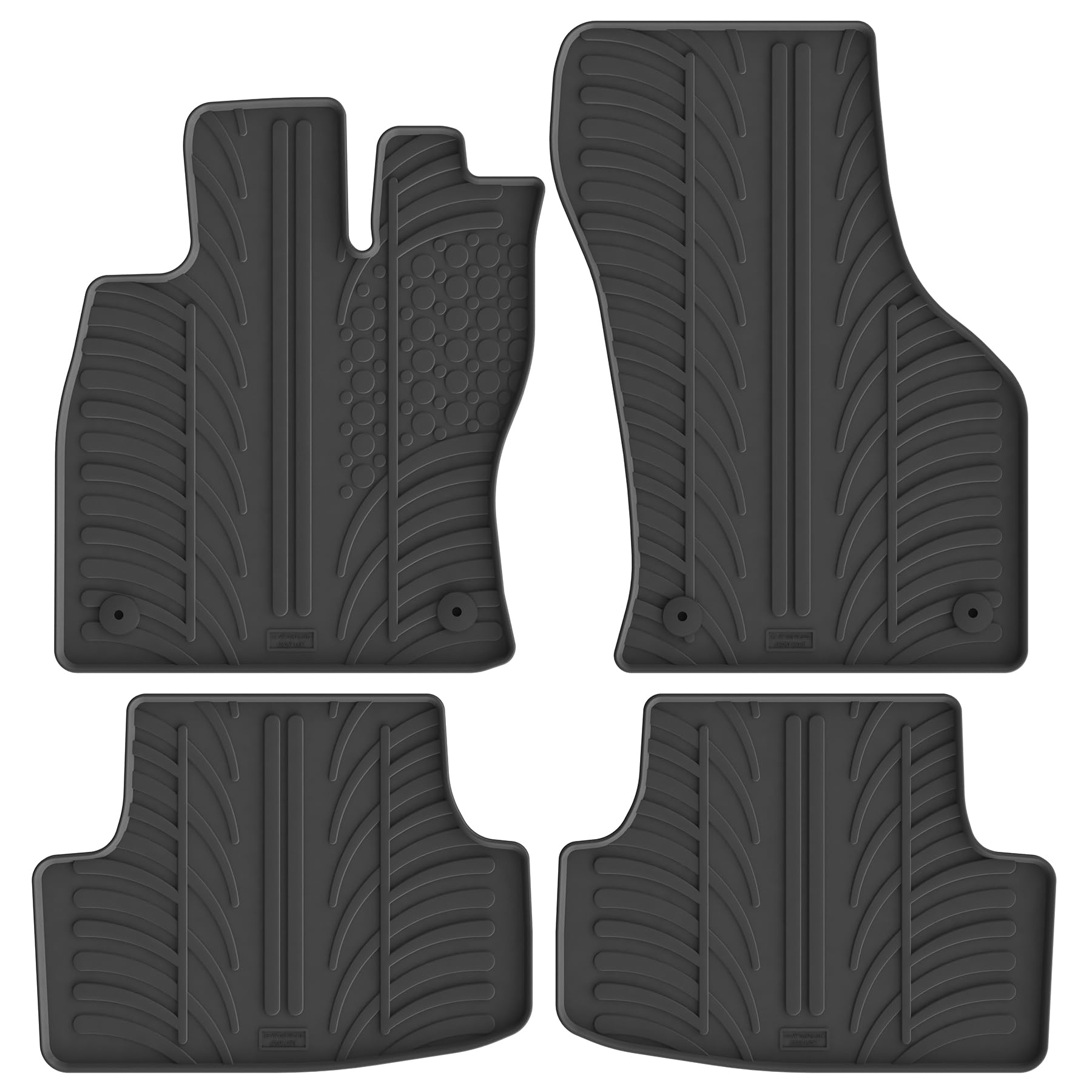 Alfombrillas de Goma Compatible con Seat Leon 5F 5-Puertas/ST 2013-2020 & Volkswagen Golf VII/VIII 5-Puertas/Variant 2012-2019 & 2020- (Perfil T 4-Partes + Clips de Montaje)