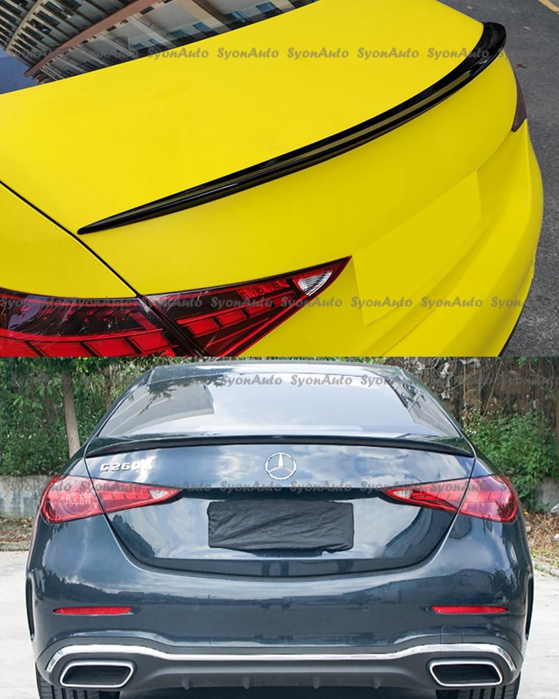 FITS 2022-2024 Mercedes Benz W206 C Class C300 C43 C63 AMG Style Gloss Black Trunk Spoiler Wing